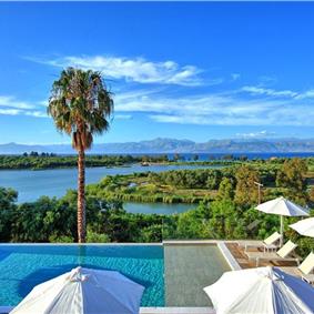 8 Bedroom villa with pool & seaview, near Acharavi, sleeps 16-18